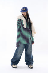Maya round-neck wool brush cardigan