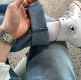 den 443 back banding date wide denim