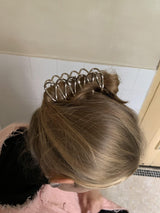 メタルシルバー フォークモチーフ ヘアクリップ