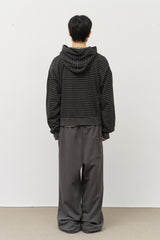 Peter Pigment Striped Zip Hoodie
