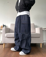 Stitch Balloon Cargo Denim Pants