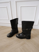 vintage washed biker boots