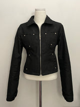 Black Denim Stud Jacket