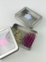 House Silver Mini Tin Case(Pink)