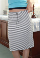 STRIPE STRING MIDI SKIRT