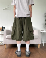 Nylon Cargo Bermuda Pants