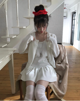 [♡MADE♡] tone due knit flare ops + soft cd SET
