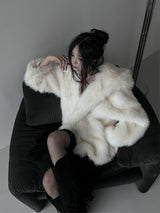 lisa faux fur hooded jacket (2color)