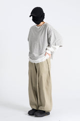 Zen Layered Damage Crop Sweatshirt