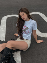 ヒルズコットンクロップTシャツ