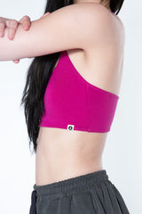 Back Tunnel Bra Top (Magenta pink)