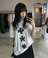 MMスリーシンボルロゴTシャツ (WHITE)