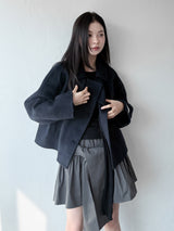  DOUBLE BUTTON WOOL COAT