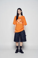 25SS ジッパーディテールデニムショートパンツ ダークブルー