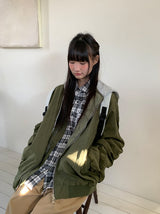 [unisex] ユーインビーツーウェイシャーリングフードフライトジャンパー