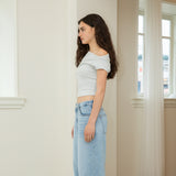 Weekend Shoulder Top (sky butter)