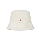 VA Stud Fleece Bonnet Hat / White