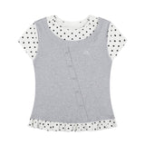 Nemi Frill Button Top