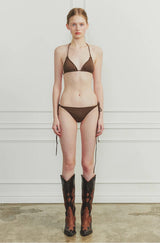 TINA STRING BIKINI SET brown