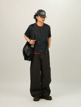 TT Layered Point Henry-neck Half T
