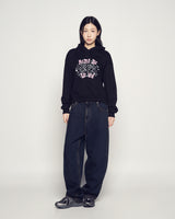 25FW テーパードフィットウォッシングデニムパンツ ブラック