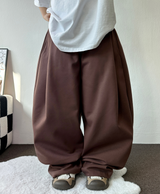 バルーンフロントストリングスウェットパンツ🤎🖤🩶3カラー