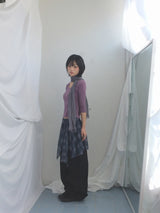Misty Checkered Layered Skirt