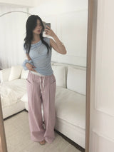 striped pajama pants