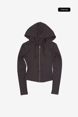Ophelia slim hooded zip-up
