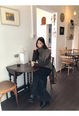 Multicolor Turtleneck Knit Vest 