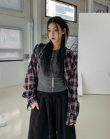 Chilled Cotton Overfit Check Shirt