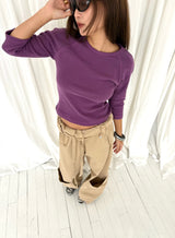 Waflle 3/4 sleeve T(5c)
