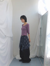 Misty Checkered Layered Skirt