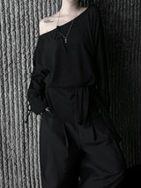chic loose belted strap knit (3color)