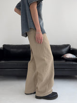 LO Vien Pintuck Half-Banding Semi Wide Pants (4C)