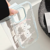 サマーブルーエッジスイーツカートゥーンパピージェリー iPhone ケース