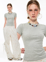 インストック | サテンベーシックTシャツ – 6カラー