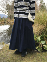 Luv Pintuck Banding Denim Skirt (2c)