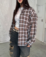 Everyday See-through Overfit Check Shirt