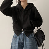 Pope Incision Pocket High Neck Hooded Zip-Up