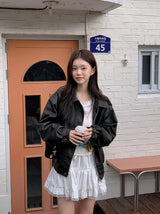 #LV Vintage Black Leather Jacket 