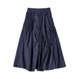 26SS WOMAN チェックシャーリングロングスカート