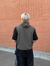 Snap Hooded Nylon Vest 3C