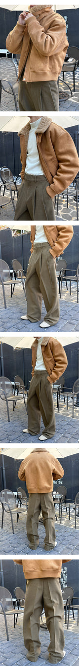 [F/W] ブレンドツータックウールスラックス(2color)