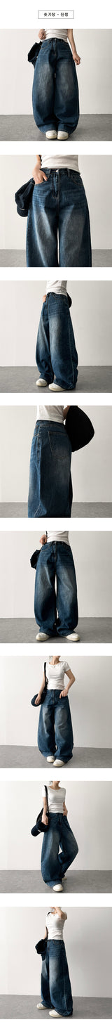 クールベーシックサマーロングデニムワイドパンツ [Choose short and long]