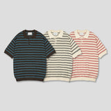 Letter Collar Half Knit (3color)