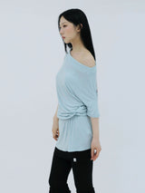 DRAPE BAND OFF-SHOULDER TOP(MINT)