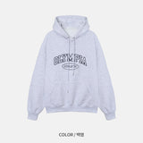 LMN オリンピアエンブロイダリーダブルペーパーオーバーサイズフィットフーディド (6 colors)