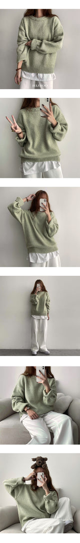 Tensi Thick Over Gradient Round Knitwear