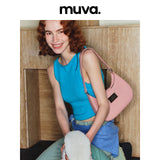 muva.ジェニュインレザー ニッチ デザイナー アームピット バッグ バゲット バッグ